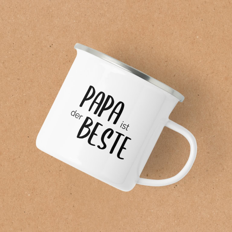 15141004-produkt-v3 Emailletasse Papa ist der Beste