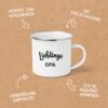 Emailletasse Lieblingsopa - Script